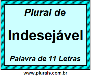 Plural de Indesejável