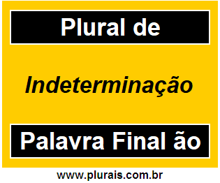 Plural de Indeterminação