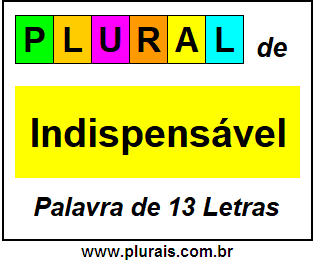 Plural de Indispensável