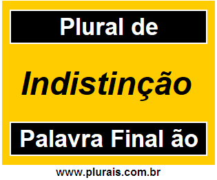 Plural de Indistinção