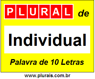 Plural de Individual