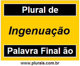 Plural de Ingenuação