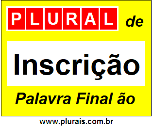 Plural de Inscrição