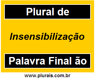 Plural de Insensibilização