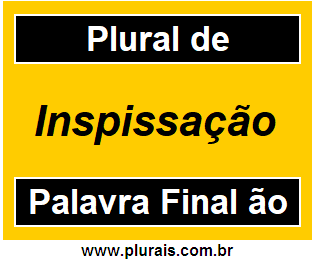 Plural de Inspissação