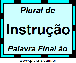 Plural de Instrução