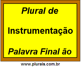 Plural de Instrumentação