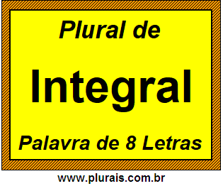 Plural de Integral