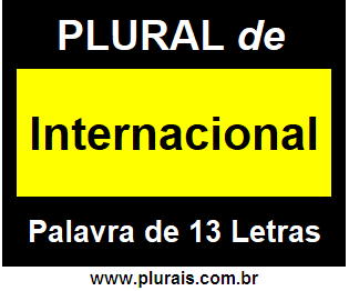 Plural de Internacional