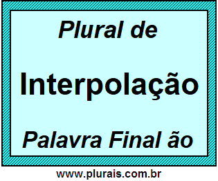 Plural de Interpolação