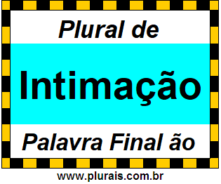 Plural de Intimação