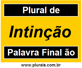 Plural de Intinção