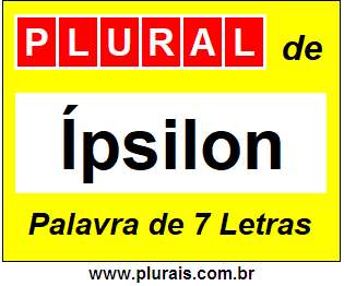 Plural de Ípsilon