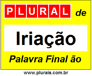 Plural de Iriação