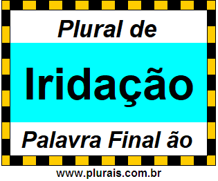 Plural de Iridação