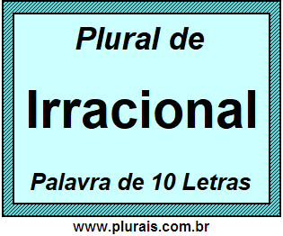 Plural de Irracional