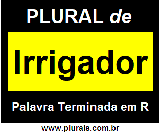 Plural de Irrigador