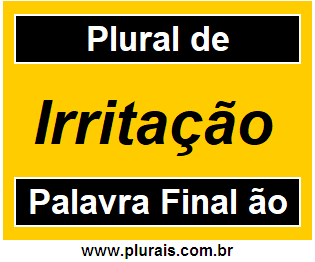 Plural de Irritação