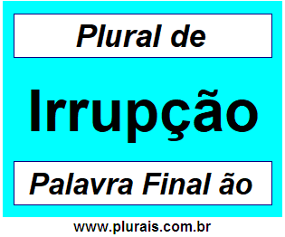 Plural de Irrupção