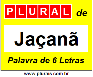 Plural de Jaçanã