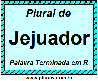 Plural de Jejuador