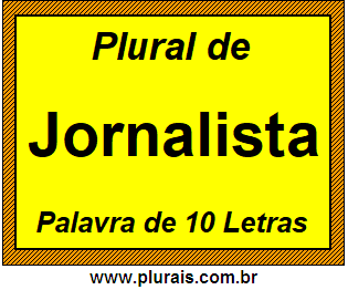 Plural de Jornalista
