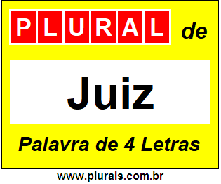 Plural de Juiz