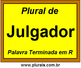 Plural de Julgador