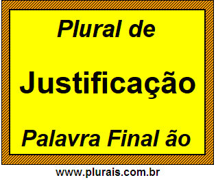 Plural de Justificação