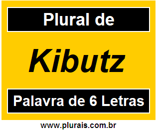 Plural de Kibutz