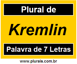 Plural de Kremlin