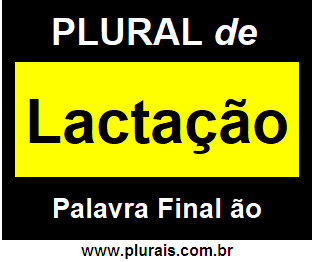 Plural de Lactação