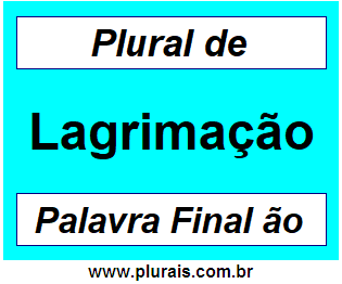 Plural de Lagrimação