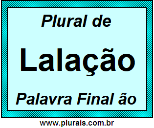 Plural de Lalação