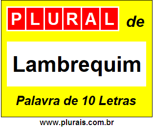 Plural de Lambrequim