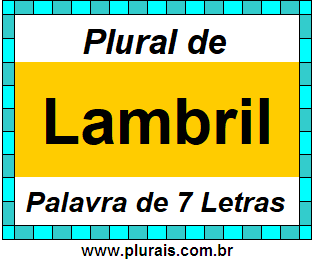 Plural de Lambril