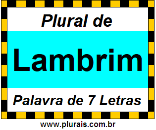 Plural de Lambrim
