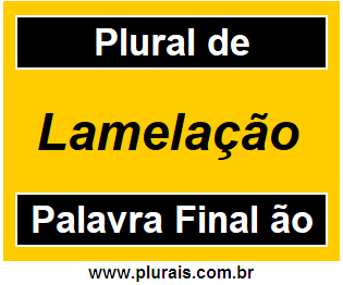 Plural de Lamelação