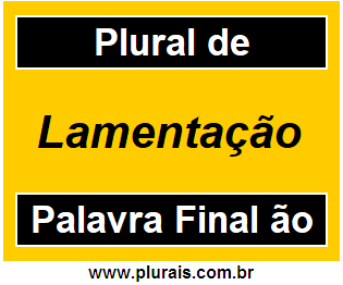 Plural de Lamentação