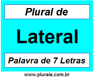 Plural de Lateral
