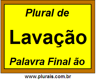 Plural de Lavação