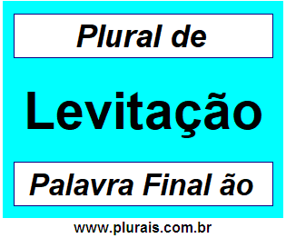 Plural de Levitação