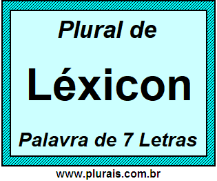 Plural de Léxicon