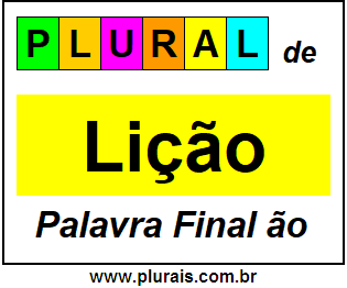 Plural de Lição