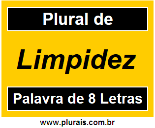 Plural de Limpidez