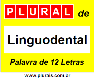 Plural de Linguodental