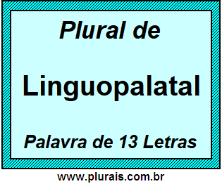 Plural de Linguopalatal