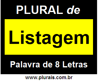 Plural de Listagem