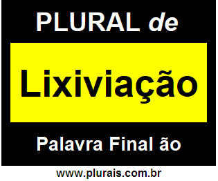 Plural de Lixiviação