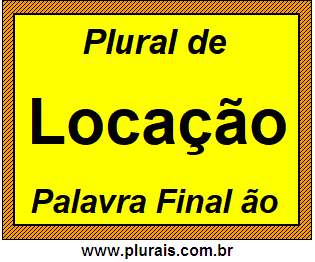 Plural de Locação